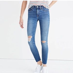 Madewell 9” high riser skinny skinny crop jean size 30